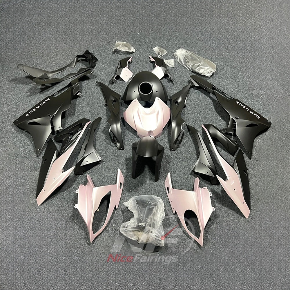 Fairing Kit Fits 2015-2016 BMW S1000RR - Pink Black - Tank Cover Included - Injection-Molded ABS Plastic | NiceFairings - front angle image
