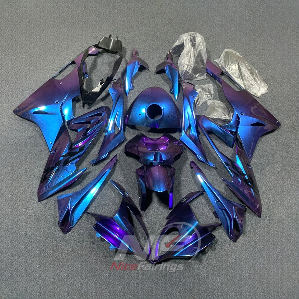 Motorcycle Fairing Kit Fits 2015-2016 BMW S1000RR - Blue Purple Carbon Fiber Look - Tank Cover Included - ABS Plastic Bodywork | NiceFairings - main product image