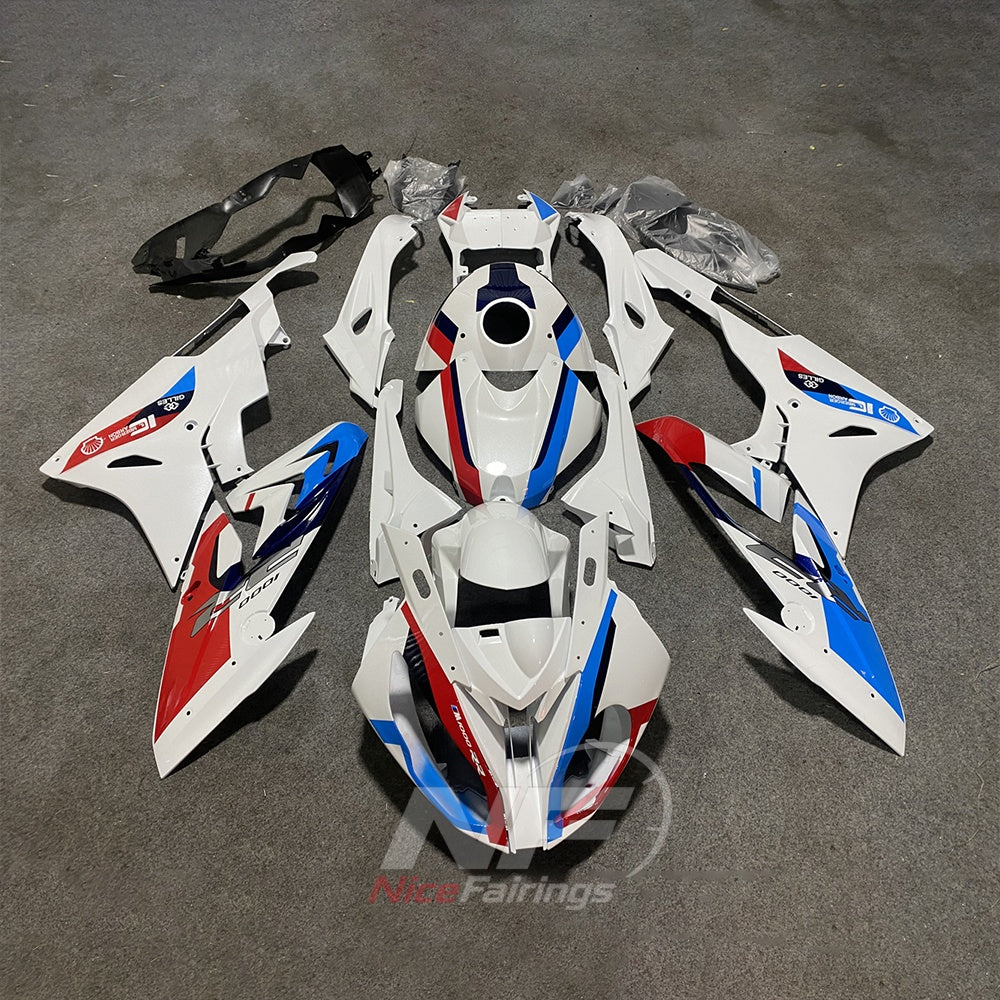 Fairings Kit Fits 2015-2016 BMW S1000RR - Orange Blue Black - Tank Cover Included - Injection-Molded ABS Plastic | NiceFairings - paint design NO.4 option image
