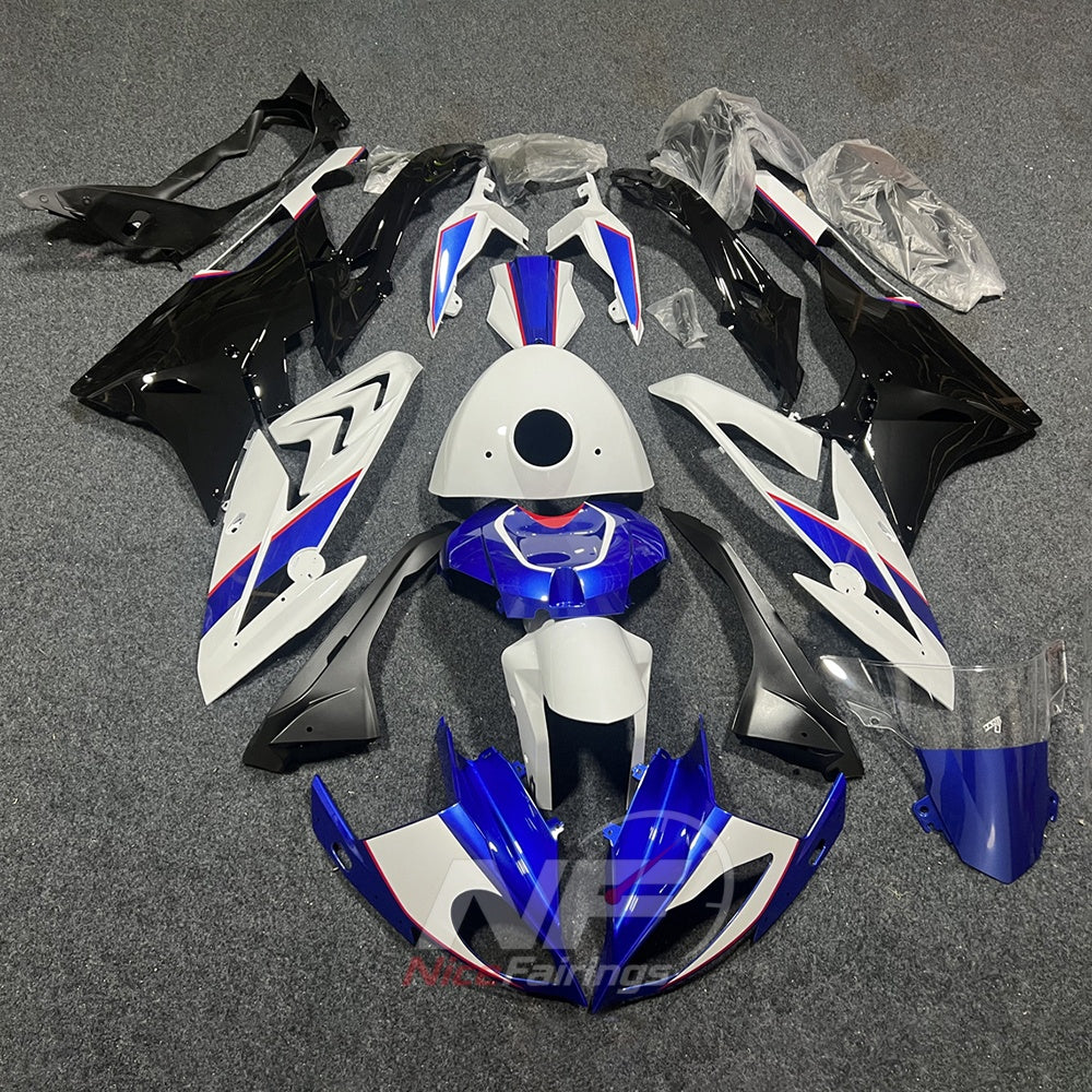 Fairings Kit Fits 2015-2016 BMW S1000RR - Orange Blue Black - Tank Cover Included - Injection-Molded ABS Plastic | NiceFairings - paint design NO.8 option image