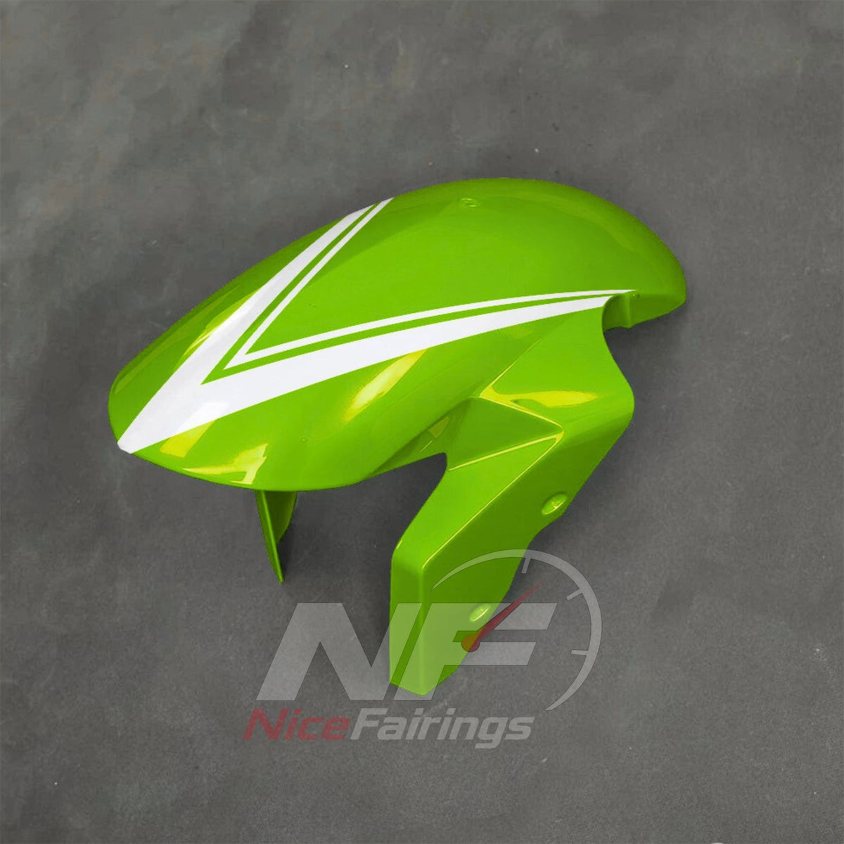 Aftermarket Fairing Kit Fits 2017-2020 BMW S1000R - Sportbike ABS Bodywork - Lime Green White Black | NiceFairings - side angle image