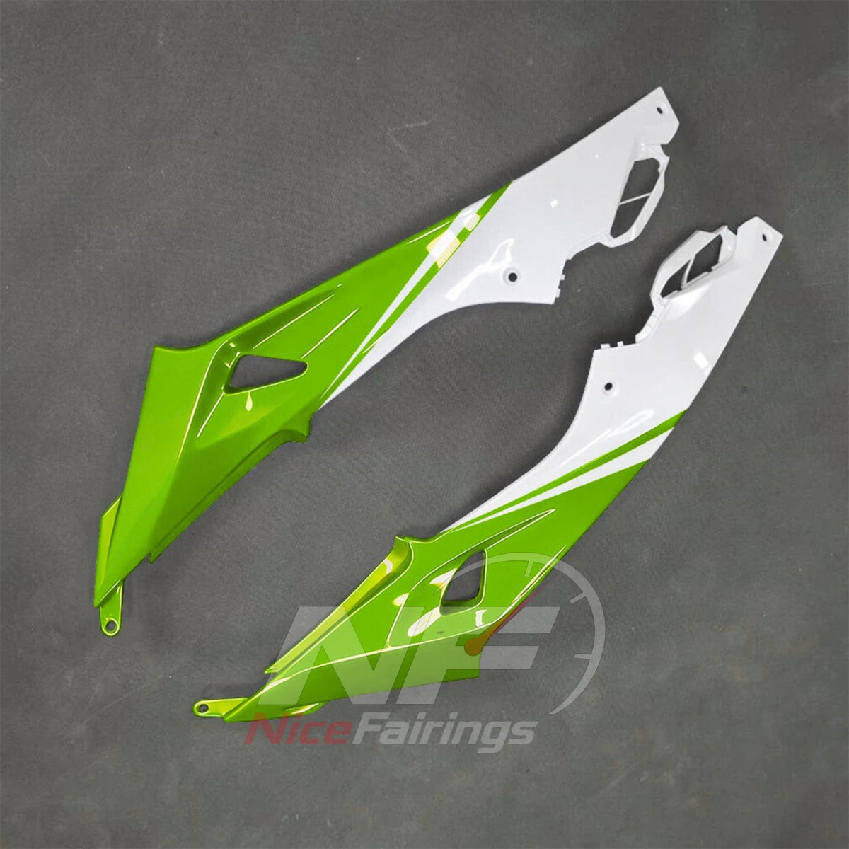 BMW S1000R 2017-2020 Lime Green White Black fairing kit detail 7