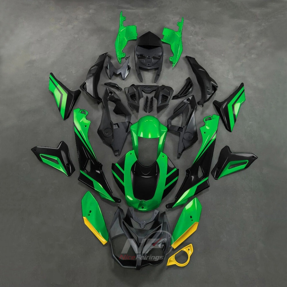 Custom Fairings Fit 2017-2020 BMW S1000R - ABS Fairing Panels - Green Black Yellow | NiceFairings - main product image