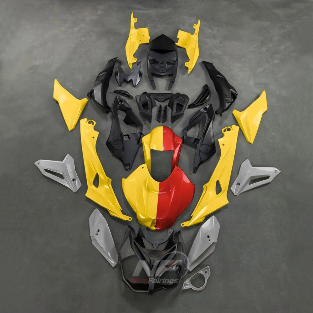 Replacement Fairings Fit 2017-2020 BMW S1000R - Custom-Painted ABS Bodywork - Red Yellow Black | NiceFairings - paint design NO.3 option image