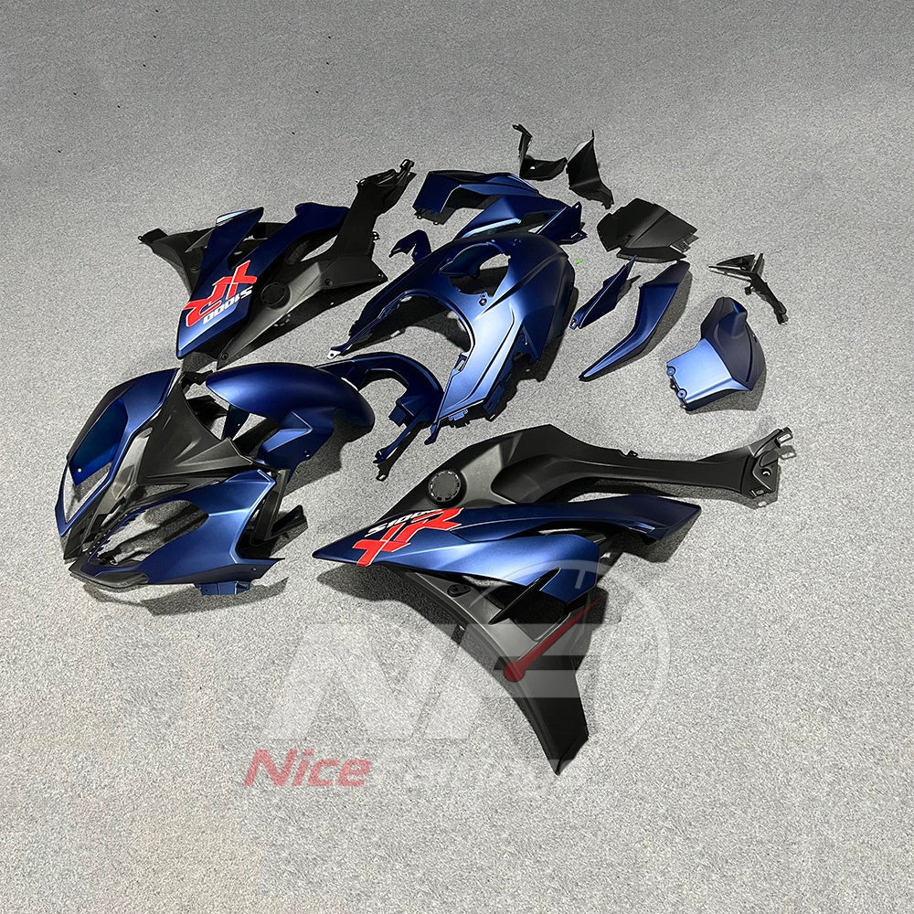 Motorcycle Fairing Kit Fits 2015-2019 BMW S1000XR - Aftermarket ABS Panels - Blue Black | NiceFairings - front angle image