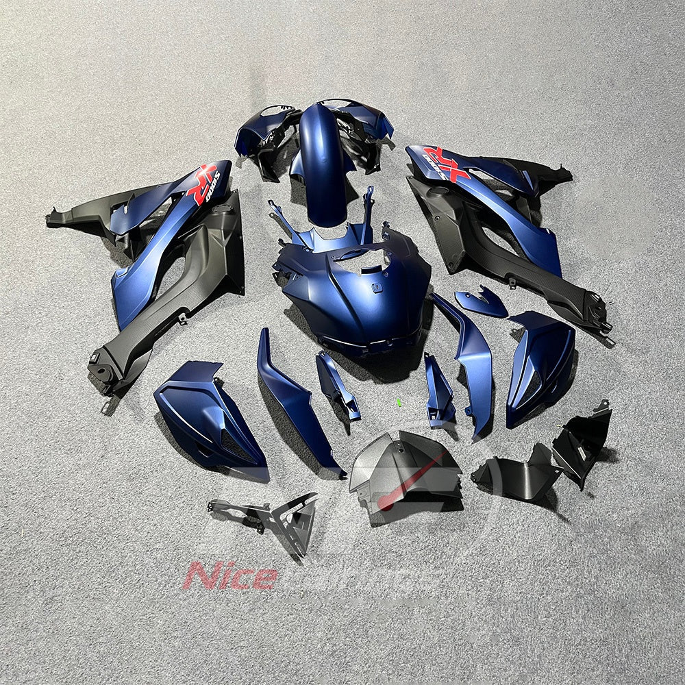 Motorcycle Fairing Kit Fits 2015-2019 BMW S1000XR - Aftermarket ABS Panels - Blue Black | NiceFairings - side angle image