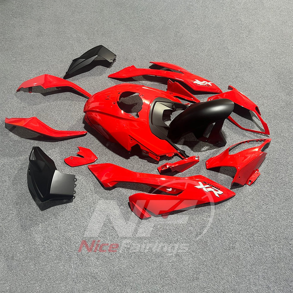 Replacement Fairings Fit 2015-2019 BMW S1000XR - Custom-Painted ABS Plastic - Red Black | NiceFairings - side angle image