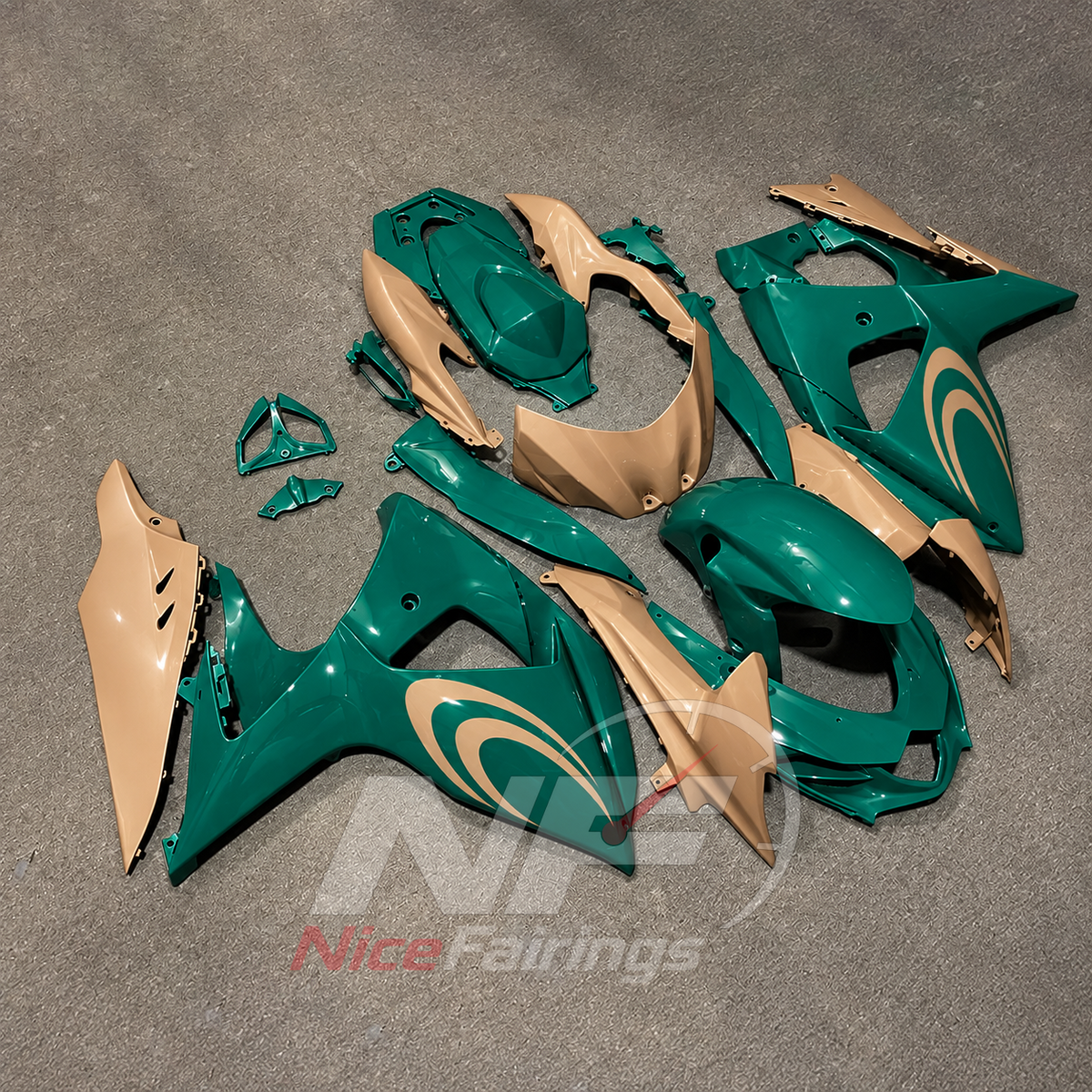 Custom-Painted ABS Injection Fairing Kit Fits 2009-2016 Suzuki GSX-R1000 K9 | NiceFairings - side angle image