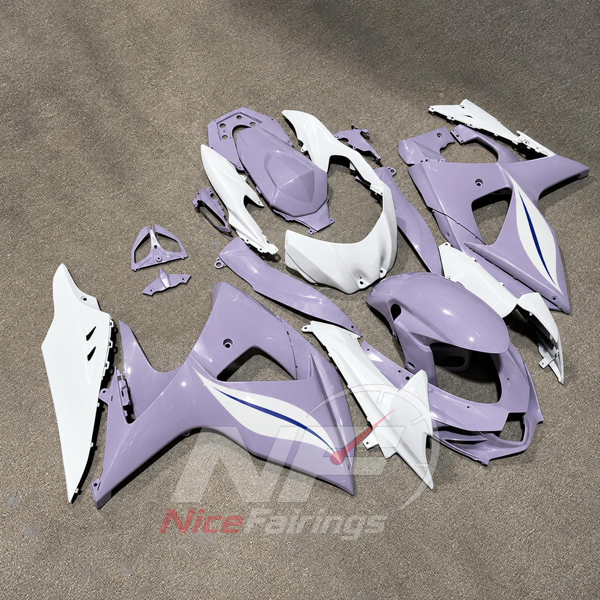 Aftermarket Injection-Molded Fairing Set Compatible with Suzuki GSX-R1000 K9 2009-2016 | NiceFairings - front angle image