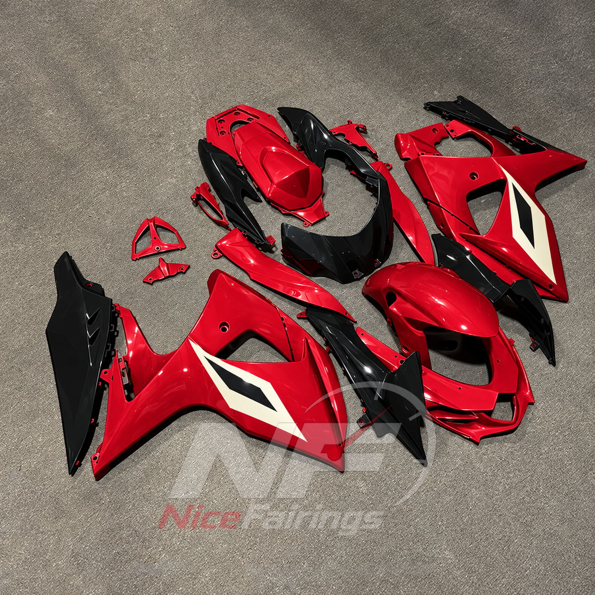 Replacement ABS Cowling Set Fits Suzuki GSX-R1000 K9 2009-2016 | NiceFairings - front angle image