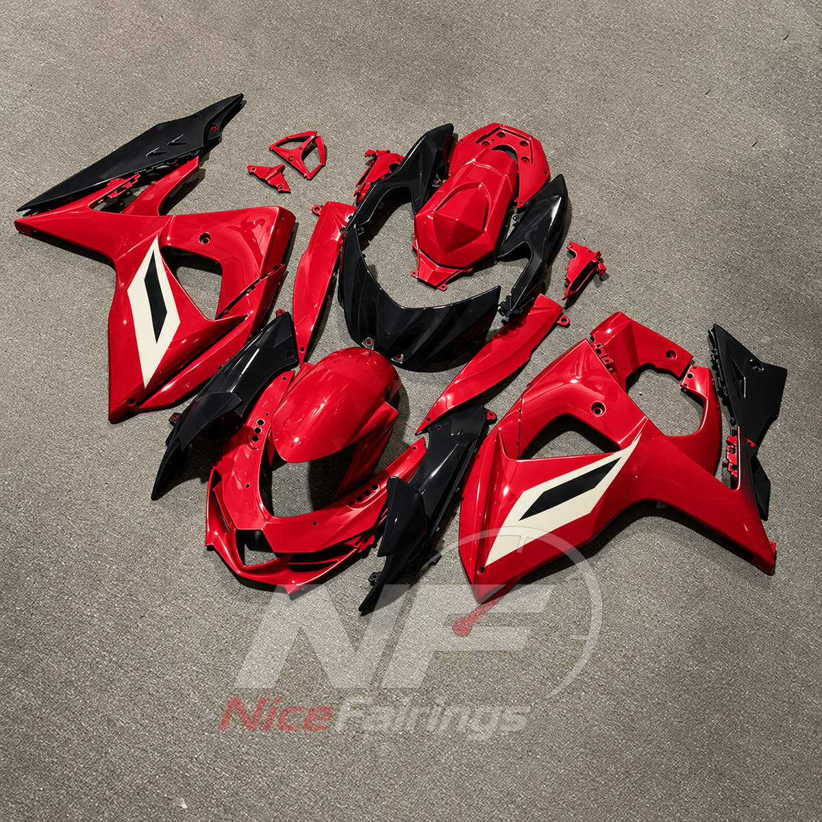 Replacement ABS Cowling Set Fits Suzuki GSX-R1000 K9 2009-2016 | NiceFairings - side angle image