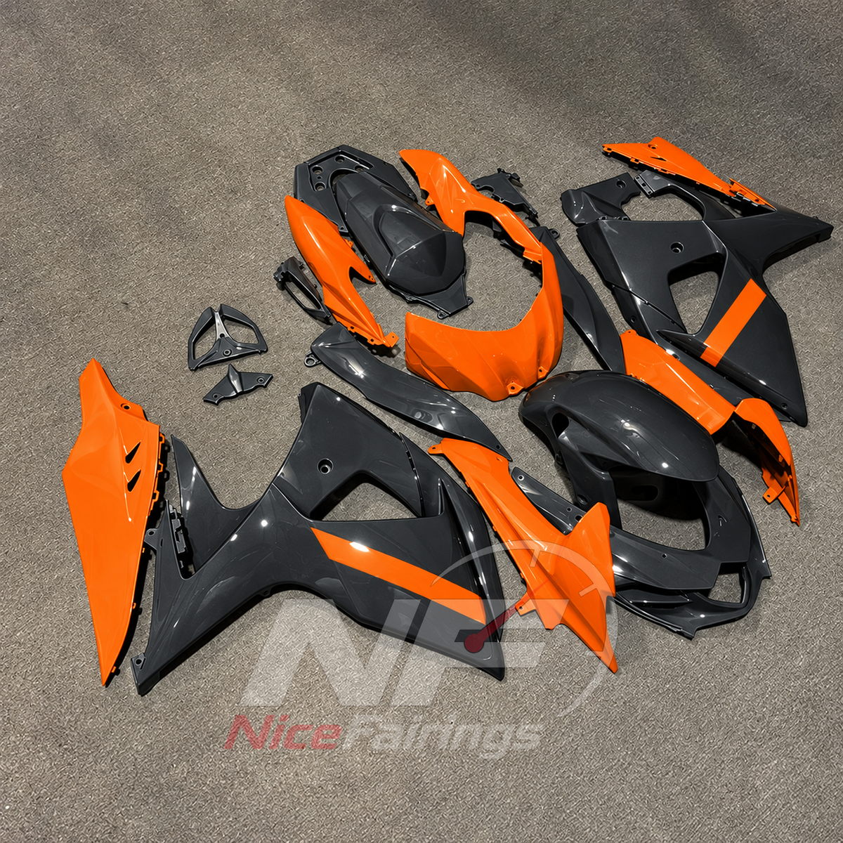 Custom-Painted ABS Fairing Panel Kit Fits Suzuki GSX-R1000 K9 2009-2016 | NiceFairings - front angle image