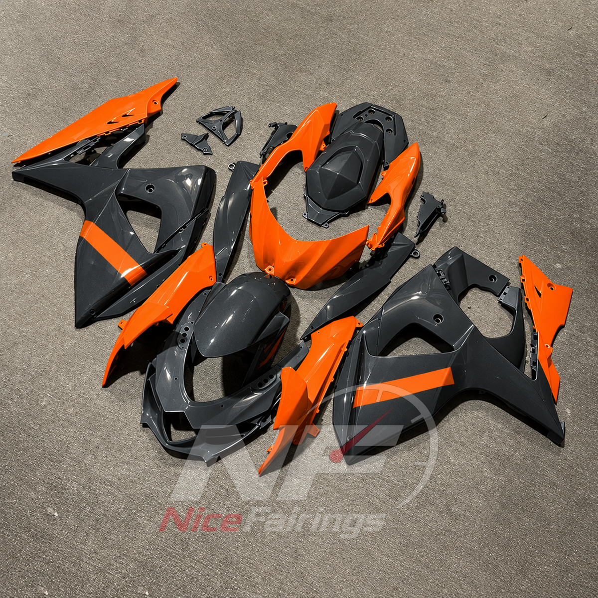 Custom-Painted ABS Fairing Panel Kit Fits Suzuki GSX-R1000 K9 2009-2016 | NiceFairings - side angle image