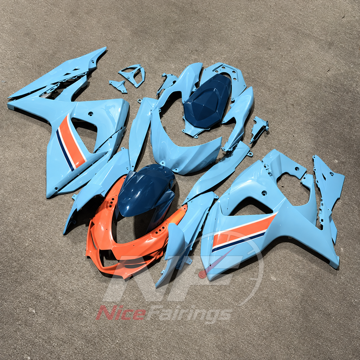 Painted Motorcycle Bodywork Kit Fits Suzuki GSX-R1000 K9 2009-2016 | NiceFairings - front angle image