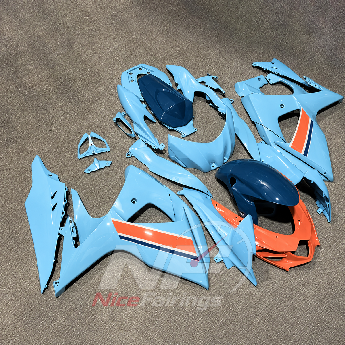 Painted Motorcycle Bodywork Kit Fits Suzuki GSX-R1000 K9 2009-2016 | NiceFairings - side angle image