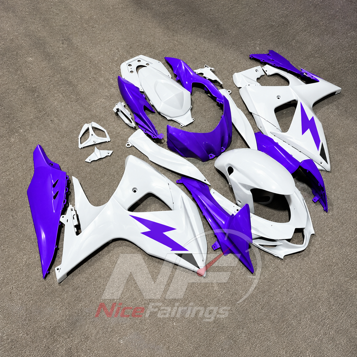 Cowling Panel Set Fits 2009-2016 Suzuki GSX-R1000 K9 | NiceFairings - side angle image