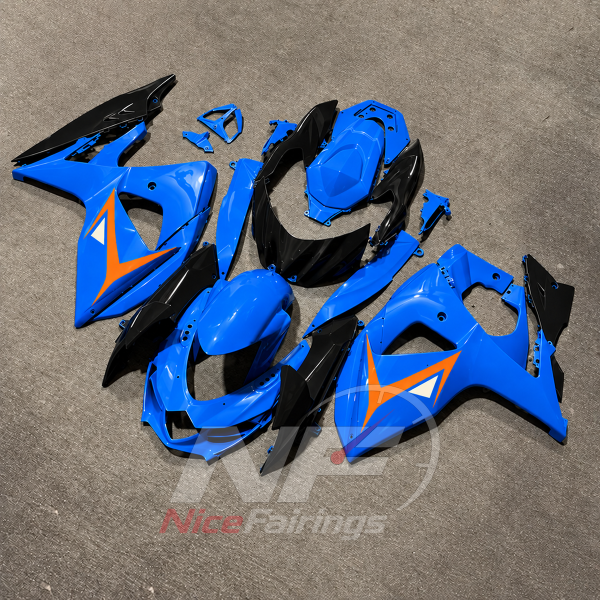 Custom-Painted ABS Plastic Body Panel Set Fits 2009-2016 Suzuki GSX-R1000 K9 | NiceFairings - side angle image