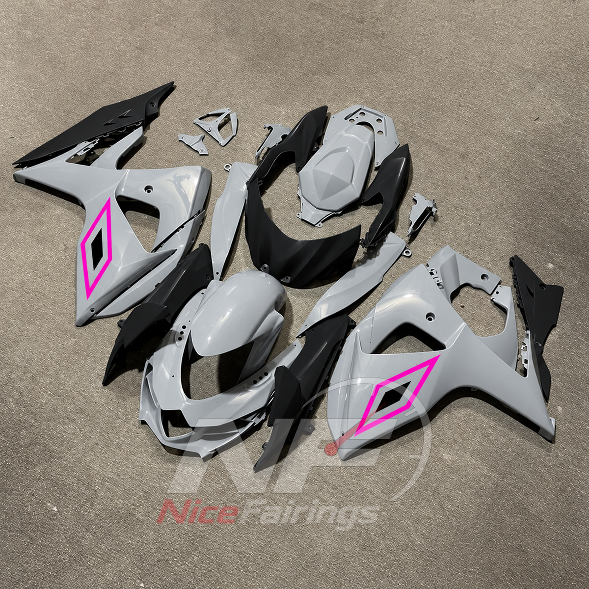 Replacement ABS Injection Fairing Kit Fits Suzuki GSX-R1000 K9 2009-2016 | NiceFairings - front angle image