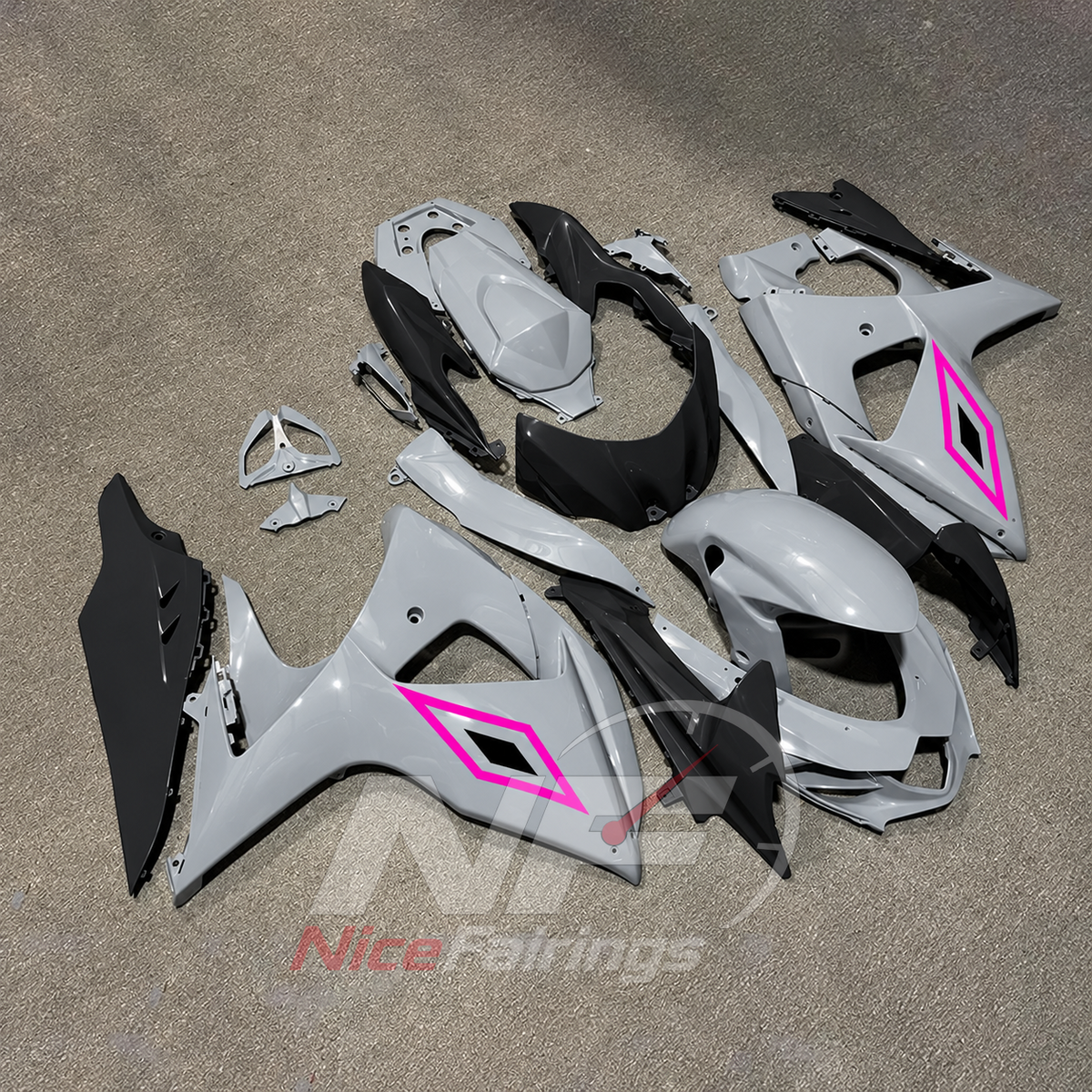Replacement ABS Injection Fairing Kit Fits Suzuki GSX-R1000 K9 2009-2016 | NiceFairings - side angle image