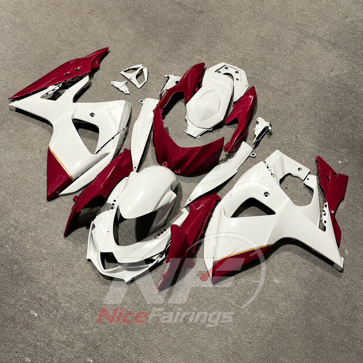 Painted Injection-Molded Fairing Set Fits 2009-2016 Suzuki GSX-R1000 K9 | NiceFairings - front angle image