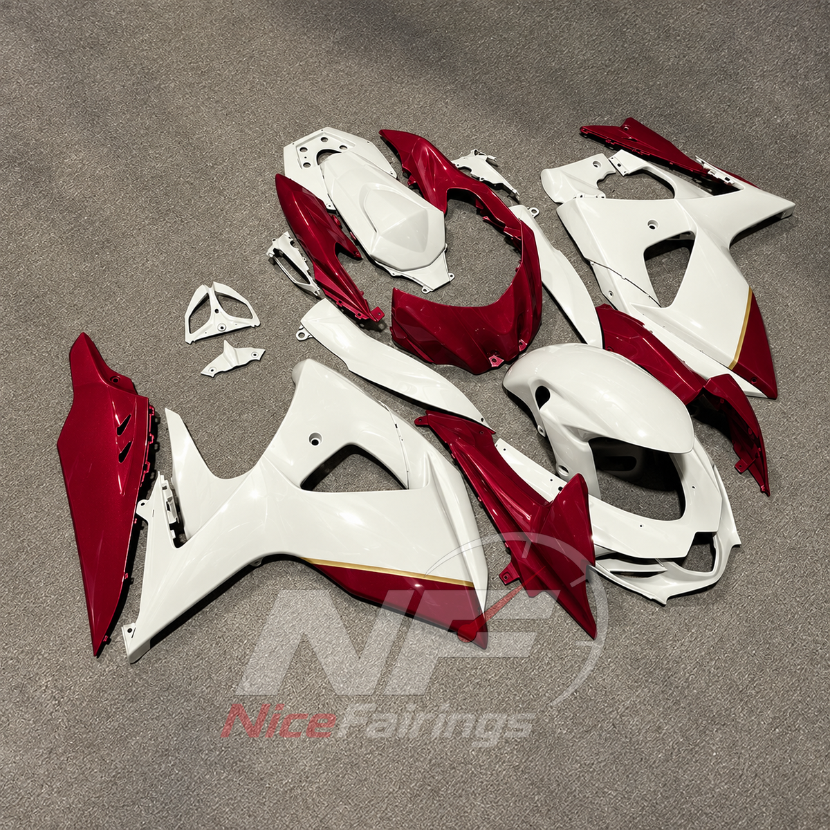 Painted Injection-Molded Fairing Set Fits 2009-2016 Suzuki GSX-R1000 K9 | NiceFairings - side angle image
