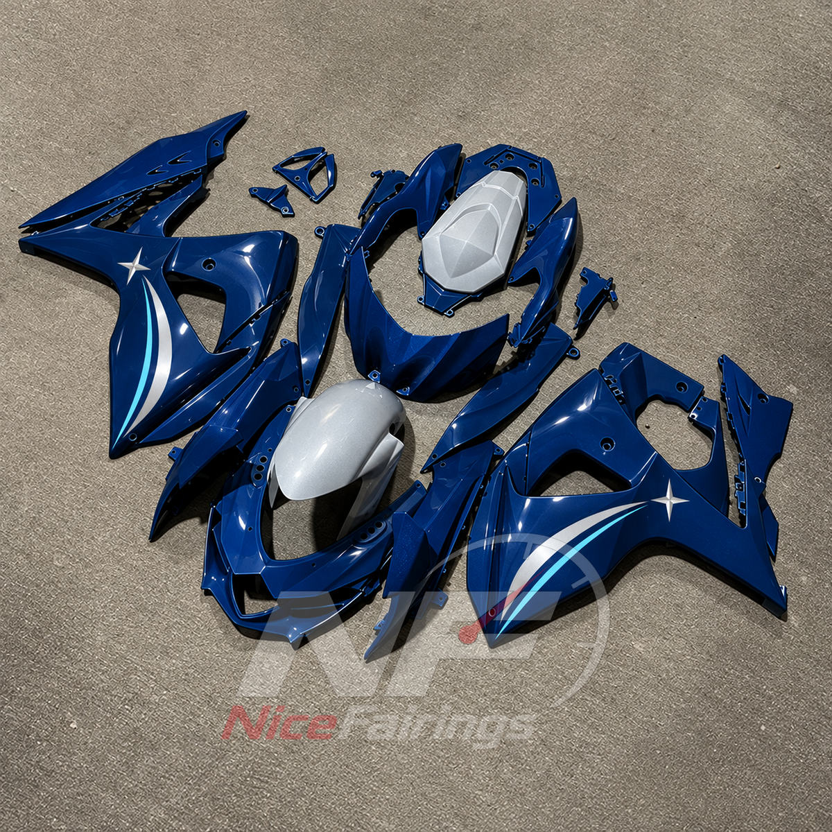 ABS Cowling Set Compatible with Suzuki GSX-R1000 K9 2009-2016 | NiceFairings - front angle image