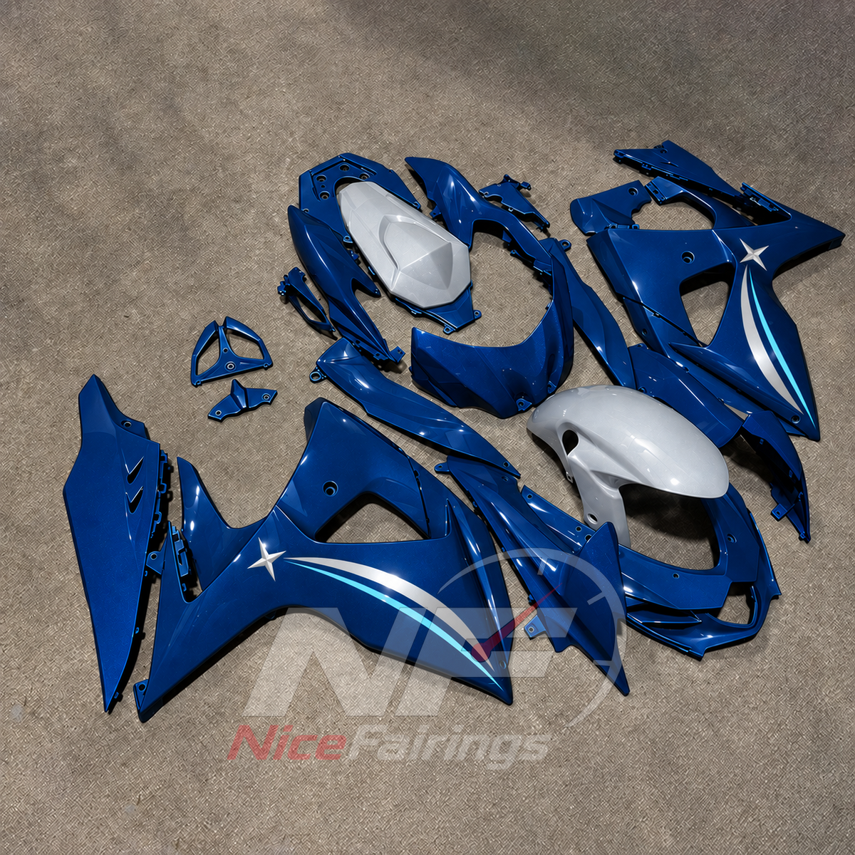 ABS Cowling Set Compatible with Suzuki GSX-R1000 K9 2009-2016 | NiceFairings - side angle image