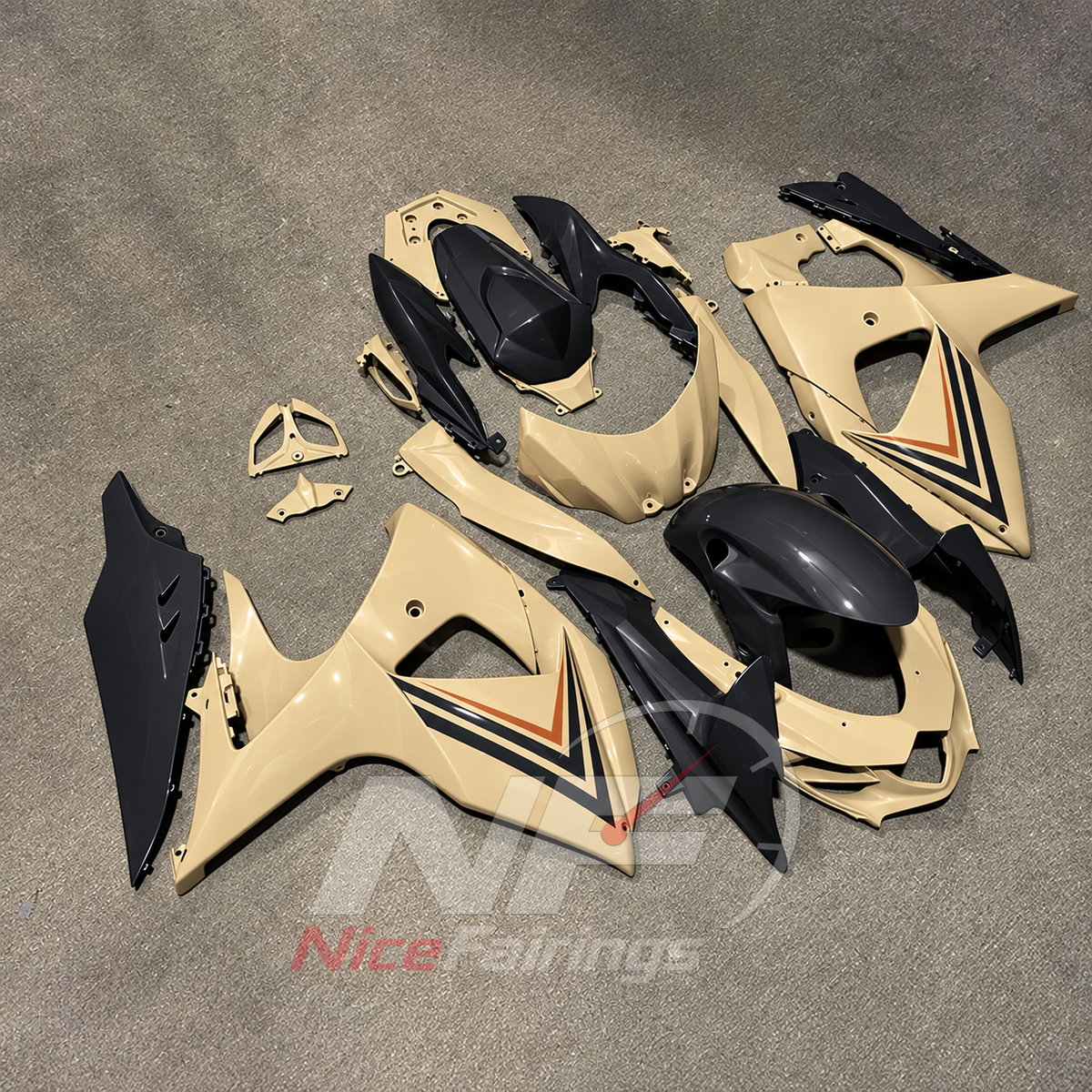 Aftermarket Injection-Molded Bodywork Set Fits 2009-2016 Suzuki GSX-R1000 K9 | NiceFairings - front angle image