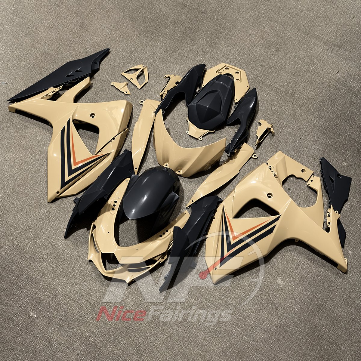 Aftermarket Injection-Molded Bodywork Set Fits 2009-2016 Suzuki GSX-R1000 K9 | NiceFairings - side angle image
