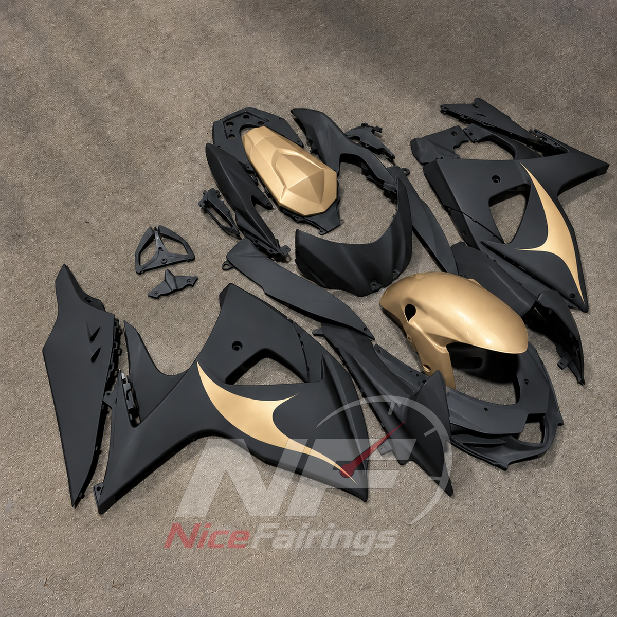 Replacement ABS Fairing Panel Kit Compatible with Suzuki GSX-R1000 K9 2009-2016 | NiceFairings - side angle image