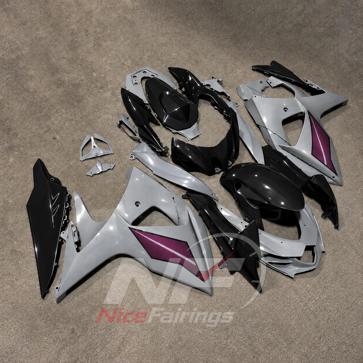 Sportbike Fairing Set Fits 2009-2016 Suzuki GSX-R1000 K9 | NiceFairings - side angle image