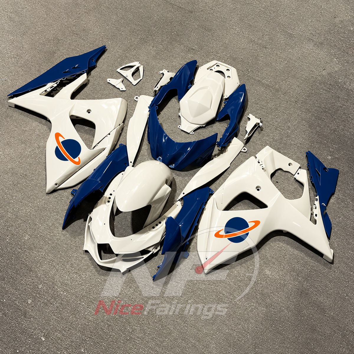 Custom-Painted Motorcycle Bodywork Kit Compatible with Suzuki GSX-R1000 K9 2009-2016 | NiceFairings - front angle image