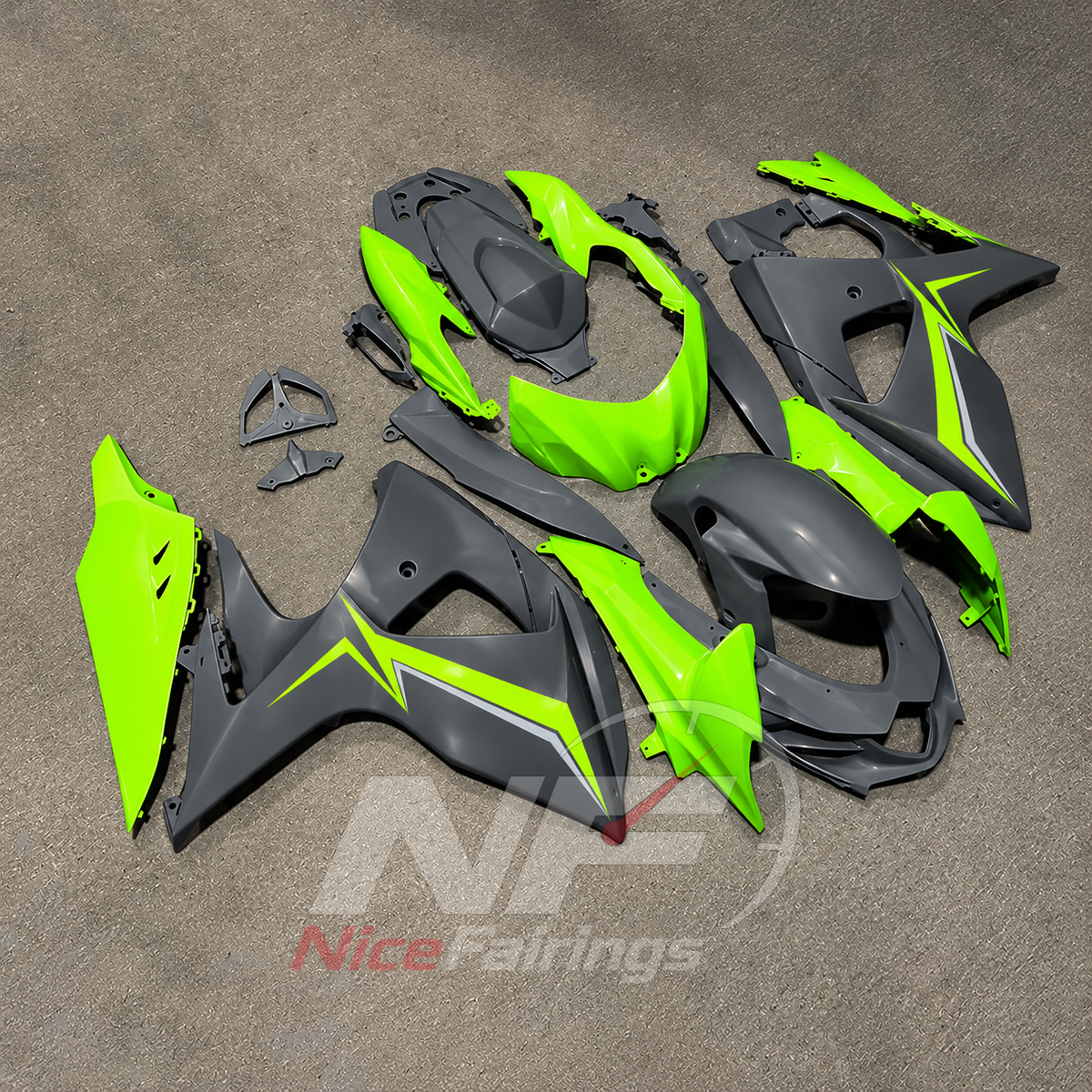 Aftermarket Cowling Panel Set Fits Suzuki GSX-R1000 K9 2009-2016 | NiceFairings - front angle image