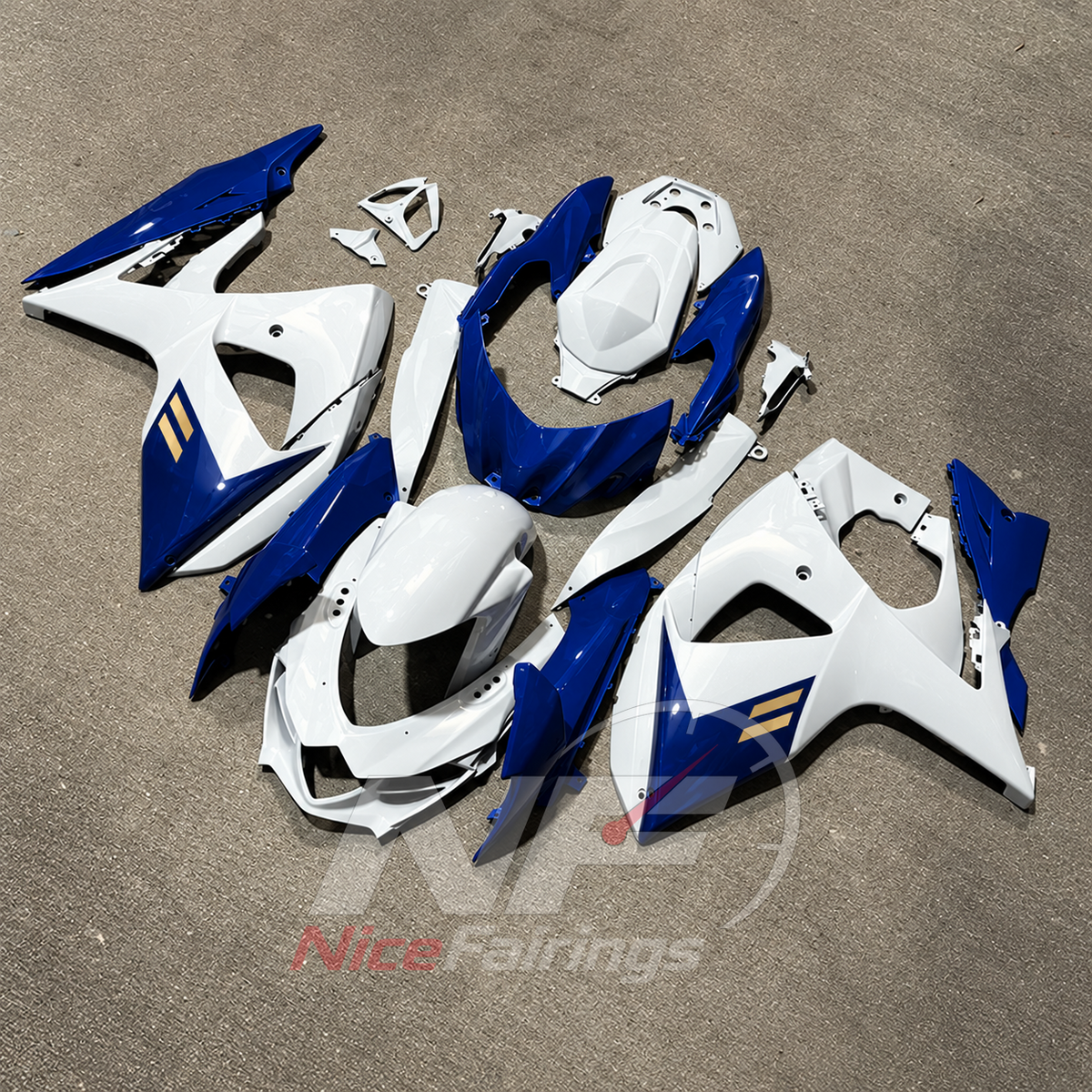 Painted Injection-Molded Cowling Set Compatible with Suzuki GSX-R1000 K9 2009-2016 | NiceFairings - front angle image