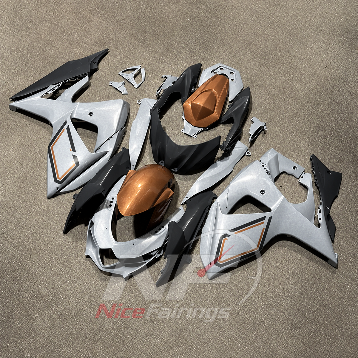 ABS Body Panel Kit Fits Suzuki GSX-R1000 K9 2009-2016 | NiceFairings - front angle image