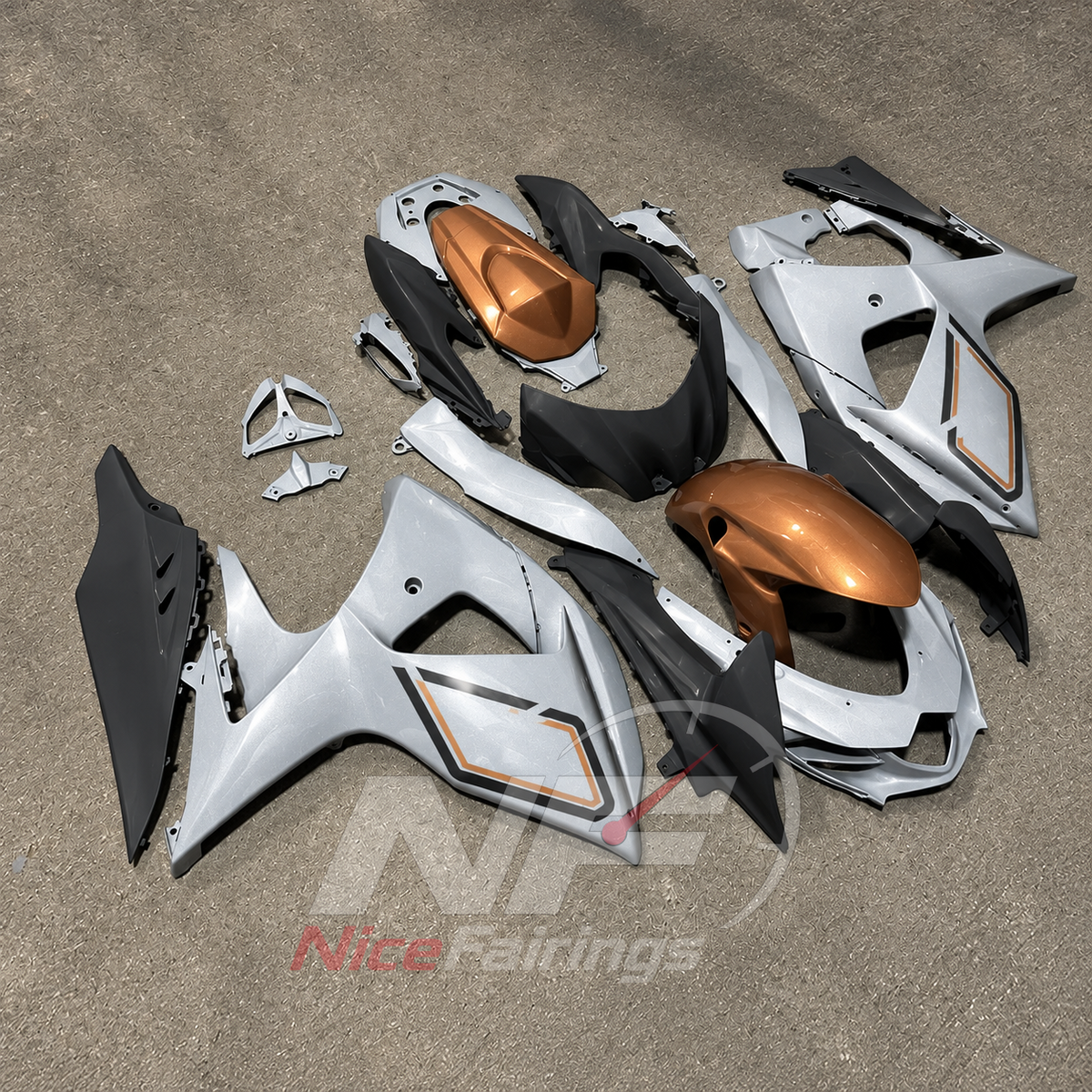 ABS Body Panel Kit Fits Suzuki GSX-R1000 K9 2009-2016 | NiceFairings - side angle image