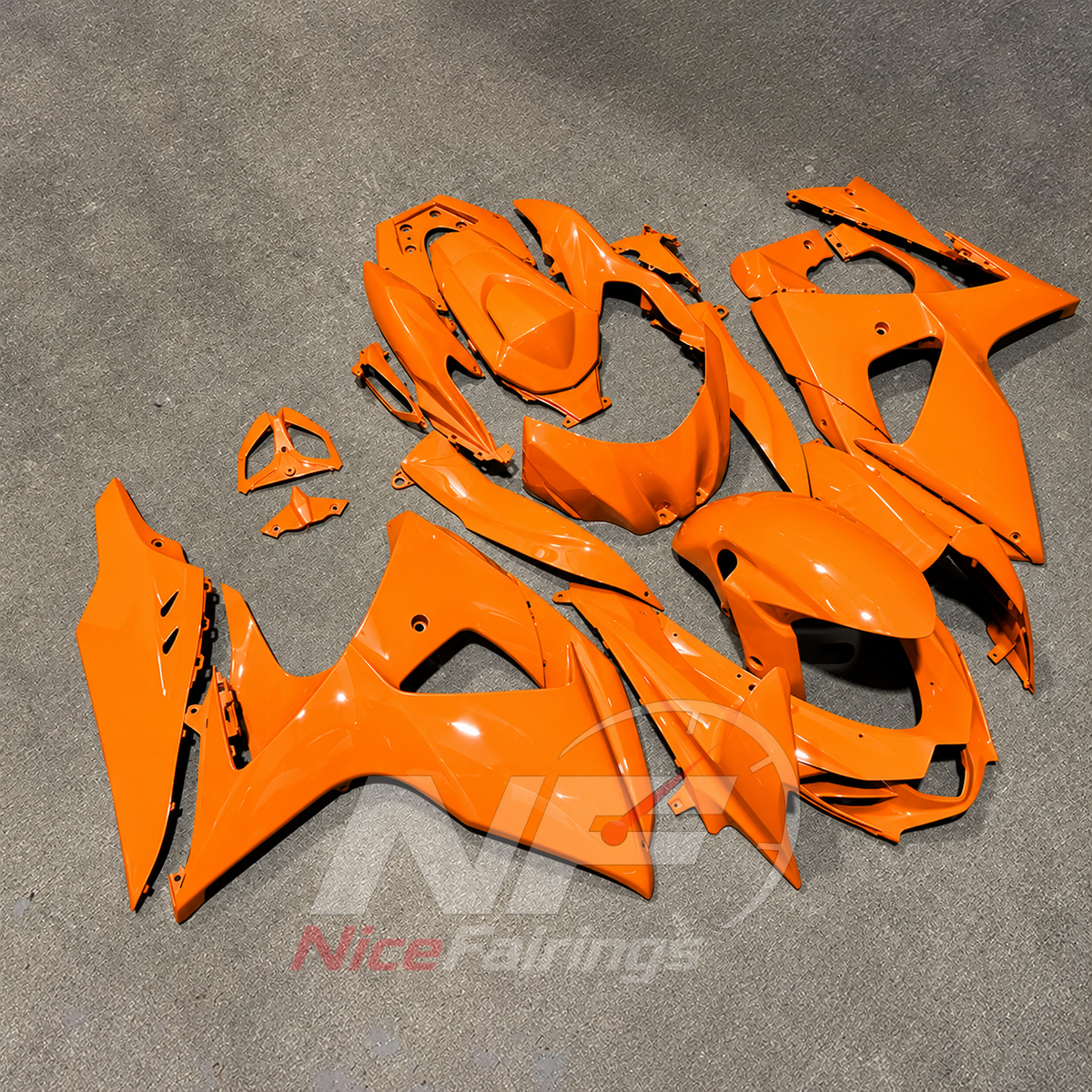 Custom-Painted Motorcycle Fairing Kit Fits 2009-2016 Suzuki GSX-R1000 K9 | NiceFairings - front angle image