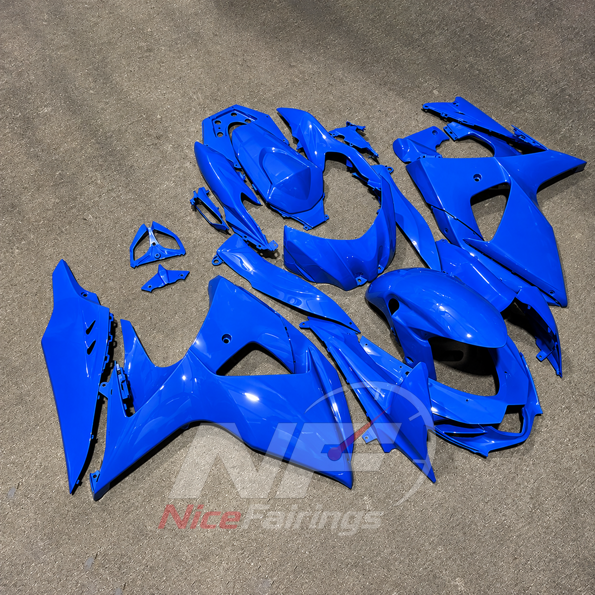 Aftermarket ABS Plastic Fairing Set Compatible with Suzuki GSX-R1000 K9 2009-2016 | NiceFairings - front angle image