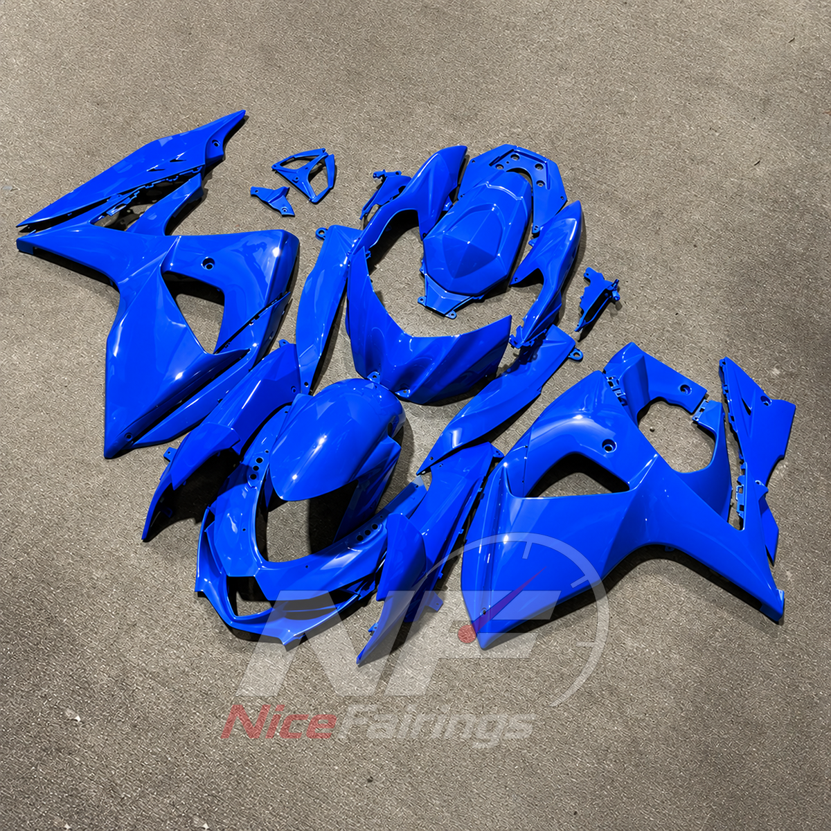 Aftermarket ABS Plastic Fairing Set Compatible with Suzuki GSX-R1000 K9 2009-2016 | NiceFairings - side angle image