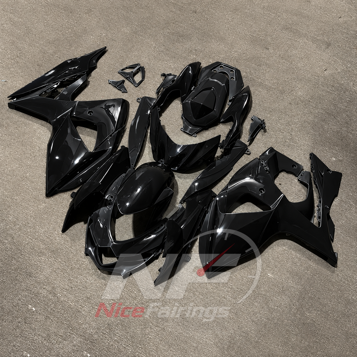 Custom-Painted Injection-Molded Fairing Set Fits Suzuki GSX-R1000 K9 2009-2016 | NiceFairings - front angle image