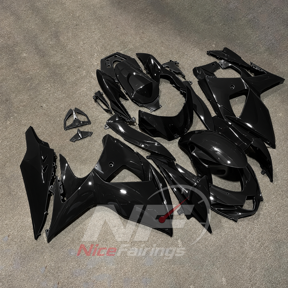 Custom-Painted Injection-Molded Fairing Set Fits Suzuki GSX-R1000 K9 2009-2016 | NiceFairings - side angle image