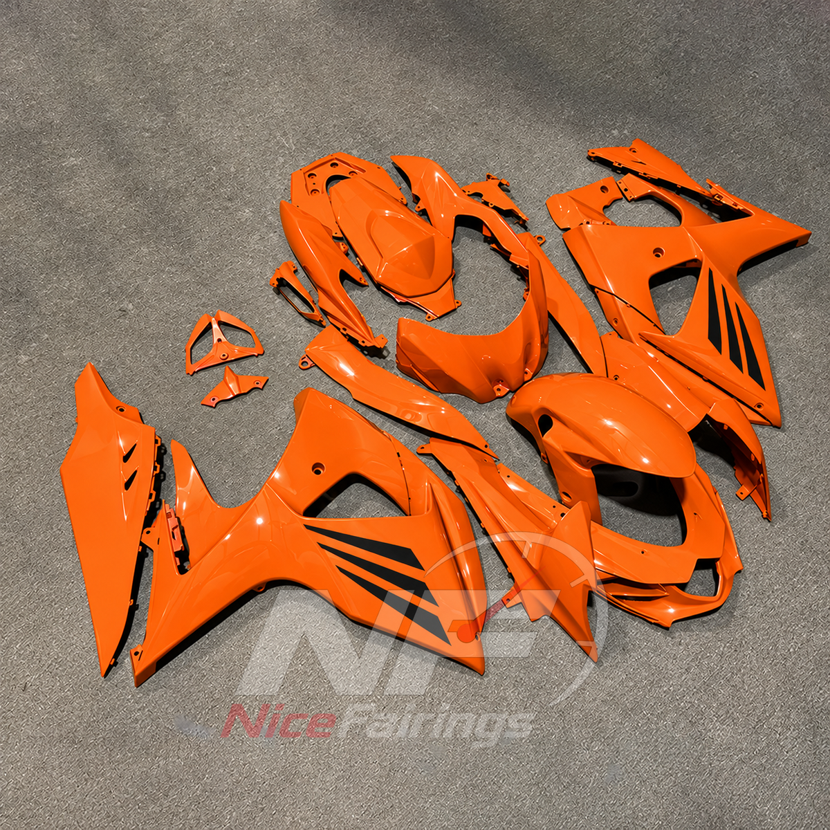 Aftermarket ABS Cowling Set Fits 2009-2016 Suzuki GSX-R1000 K9 | NiceFairings - side angle image