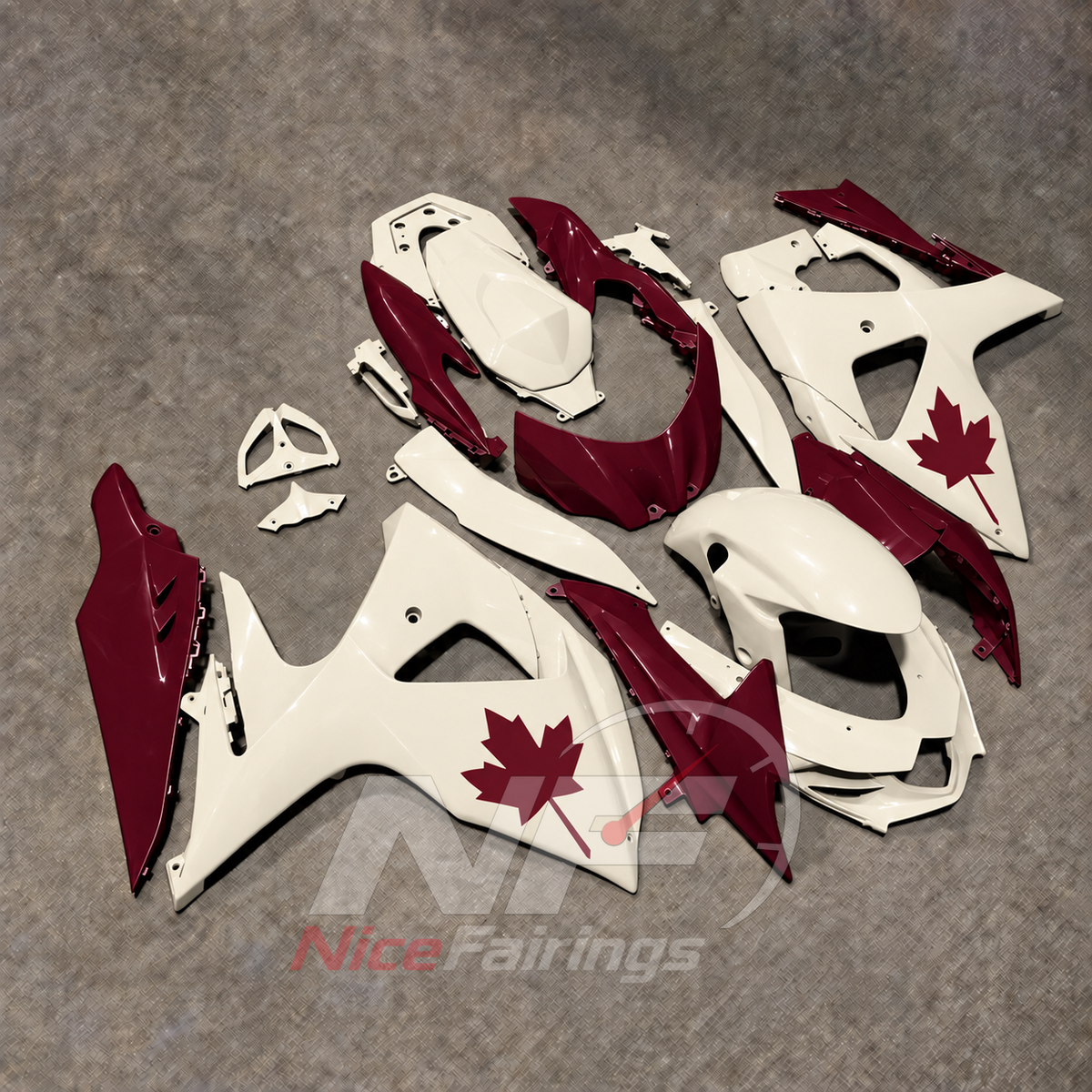 Painted Injection-Molded Bodywork Set Fits Suzuki GSX-R1000 K9 2009-2016 | NiceFairings - side angle image