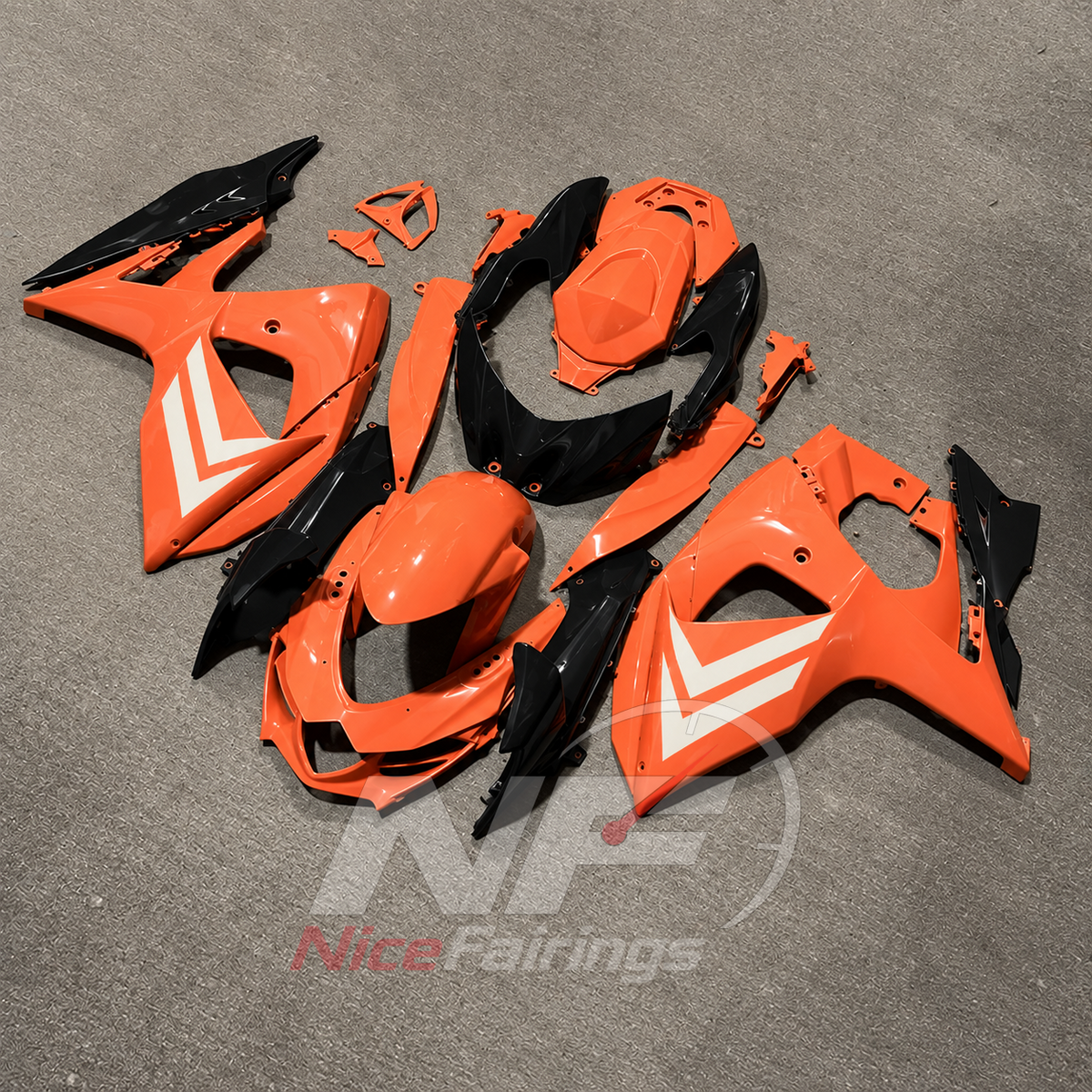 ABS Fairing Panel Kit Fits 2009-2016 Suzuki GSX-R1000 K9 | NiceFairings - front angle image