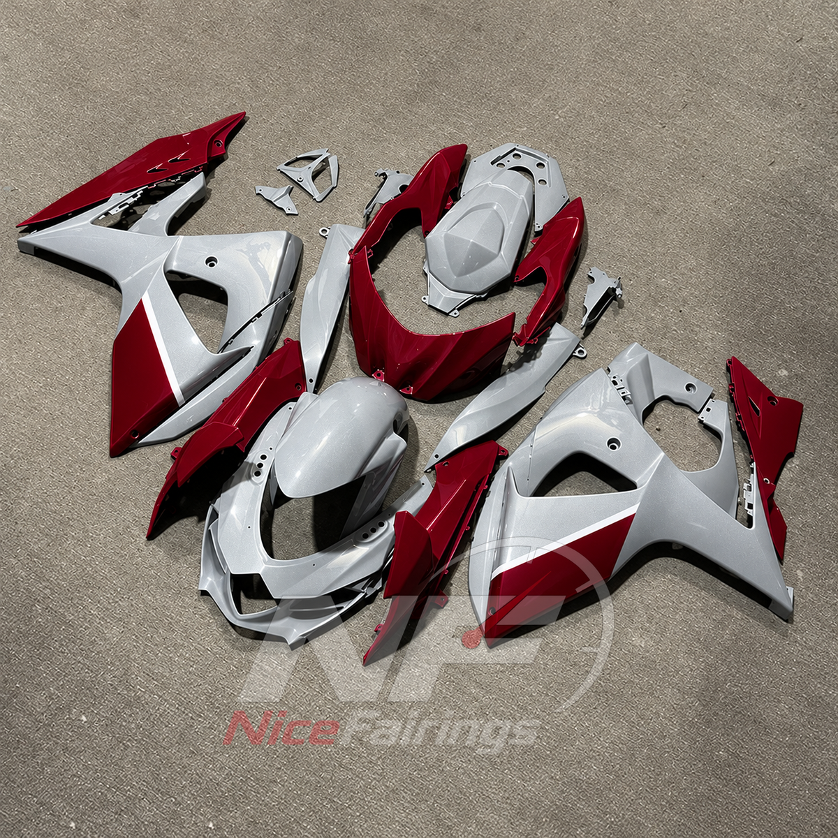 Painted Cowling Panel Set Compatible with Suzuki GSX-R1000 K9 2009-2016 | NiceFairings - front angle image