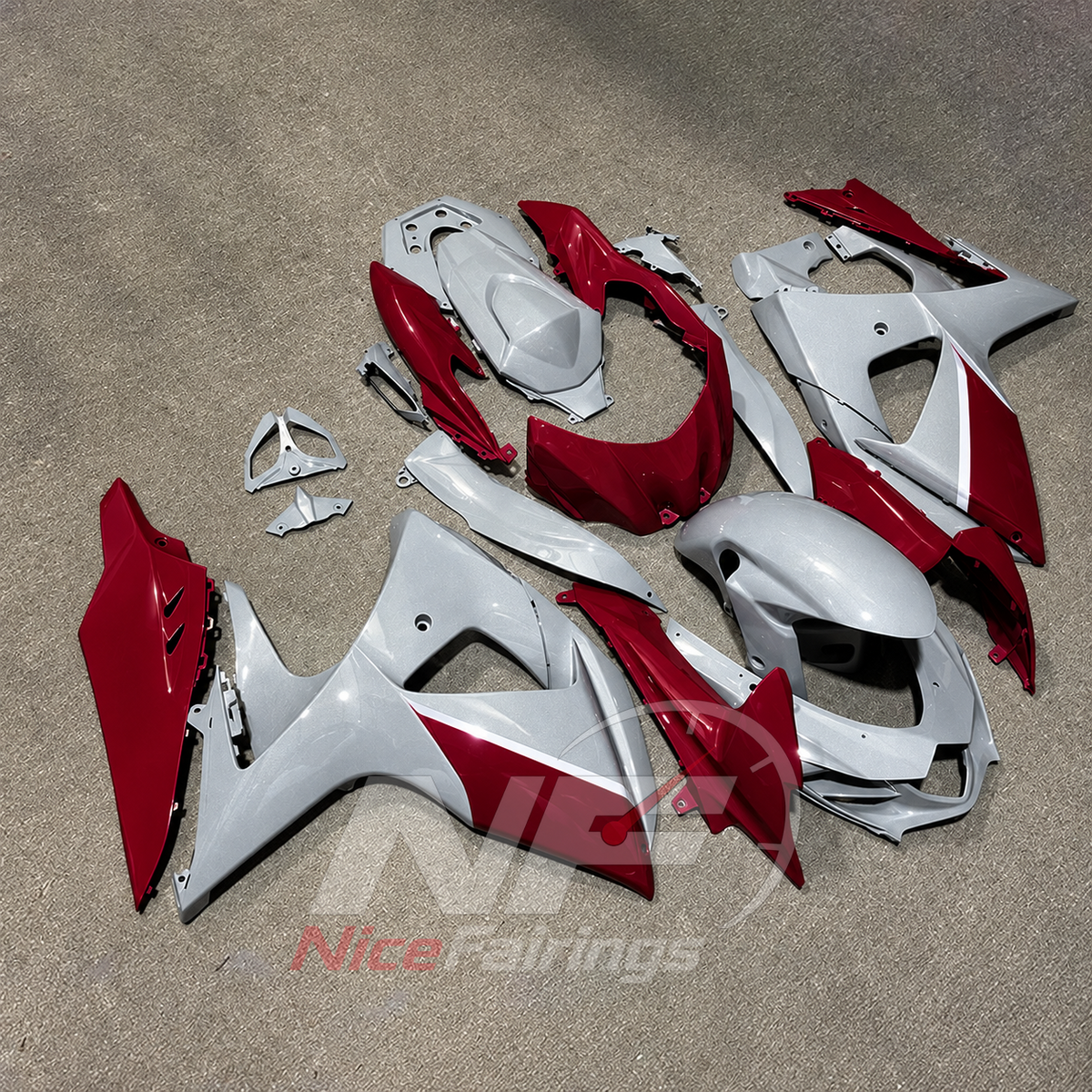 Painted Cowling Panel Set Compatible with Suzuki GSX-R1000 K9 2009-2016 | NiceFairings - side angle image