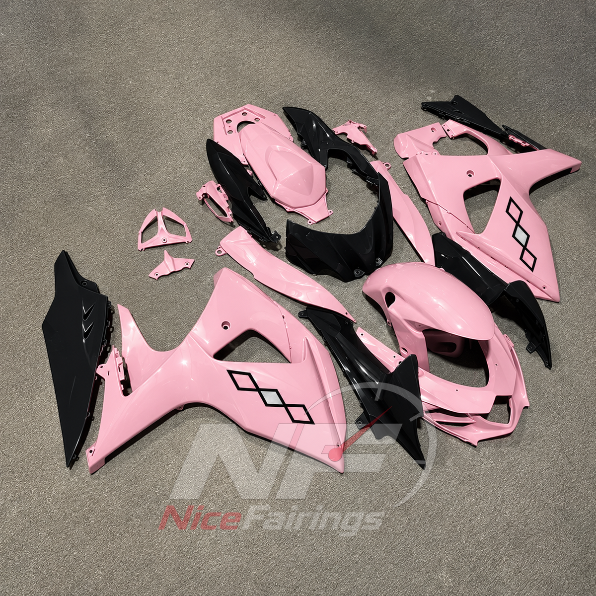 Painted ABS Plastic Fairing Set Fits 2009-2016 Suzuki GSX-R1000 K9 | NiceFairings - front angle image