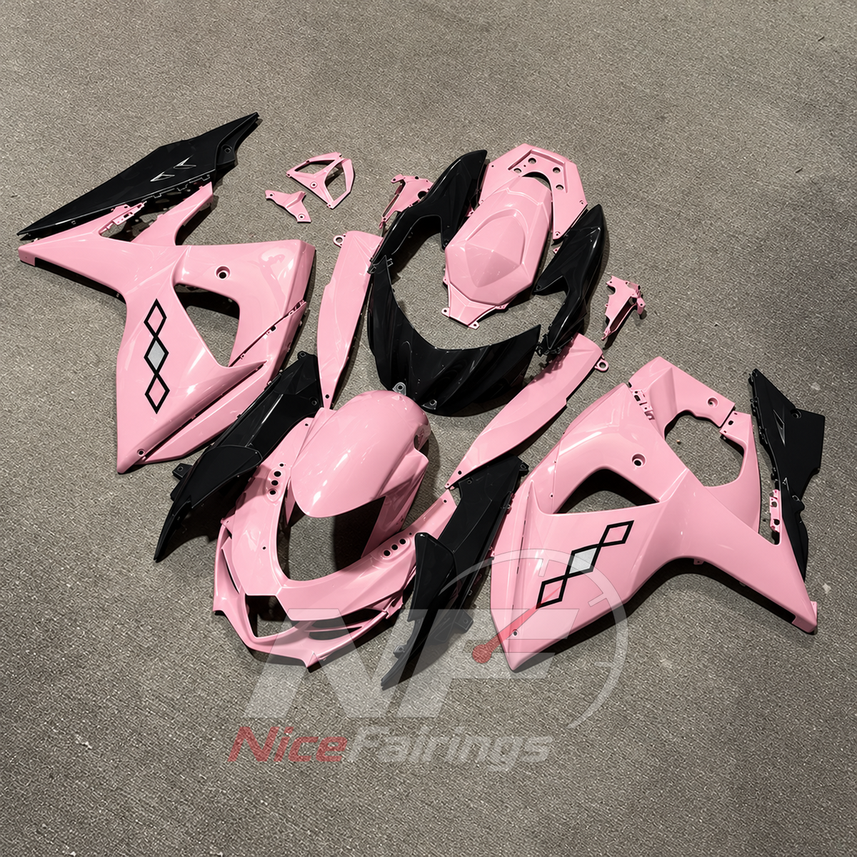 Painted ABS Plastic Fairing Set Fits 2009-2016 Suzuki GSX-R1000 K9 | NiceFairings - side angle image