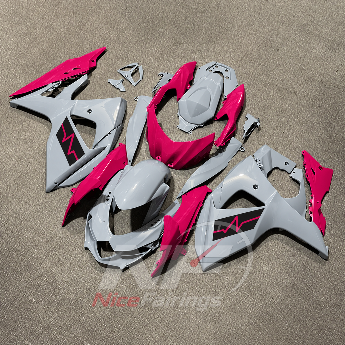 Custom-Painted ABS Plastic Fairing Kit Fits Suzuki GSX-R1000 K9 2009-2016 | NiceFairings - side angle image