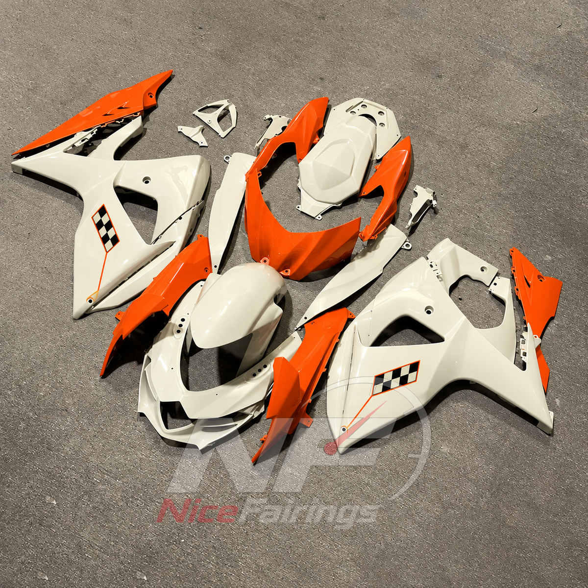Aftermarket ABS Injection Fairing Kit Fits 2009-2016 Suzuki GSX-R1000 K9 | NiceFairings - front angle image
